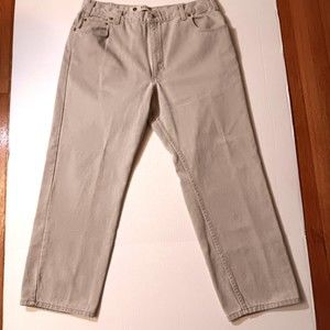 Arizona Jean Co. Relaxed Fit Jeans Light Beige Men's Size 40x30